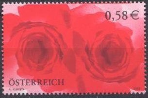 Austria 2002 Scott 1888 Sello ** Flore Fleurs Roses Flores Rosas Rojas 0.58€ Timbre Autriche